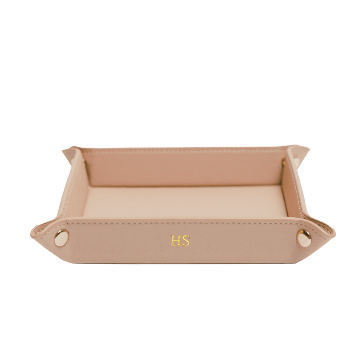 Saffiano Leather Tray - Nude - THEIMPRINT PTE LTD