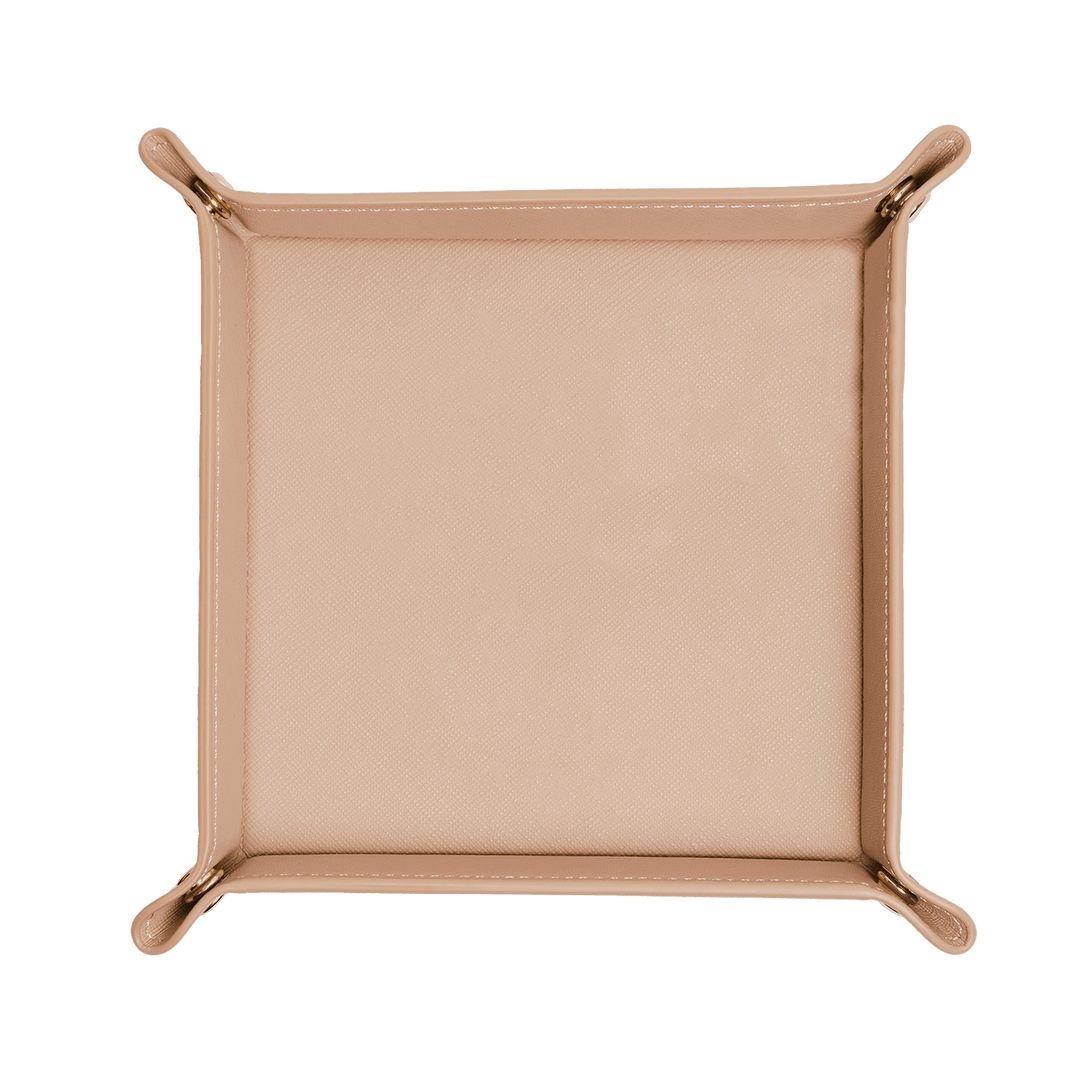 Saffiano Leather Tray - Nude - THEIMPRINT PTE LTD