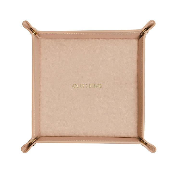 Saffiano Leather Tray - Nude - THEIMPRINT PTE LTD