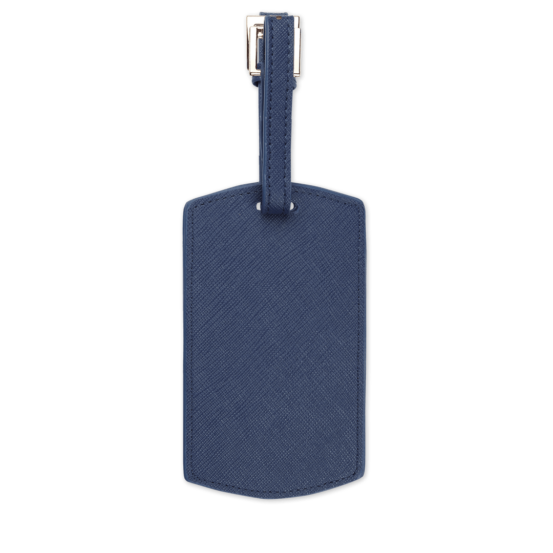 Navy - Saffiano Luggage Tag | Personalise | TheImprint Singapore