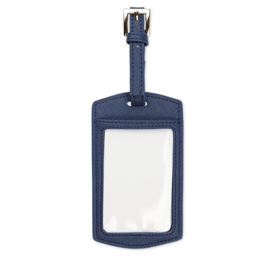 Navy - Saffiano Luggage Tag | Personalise | TheImprint Singapore