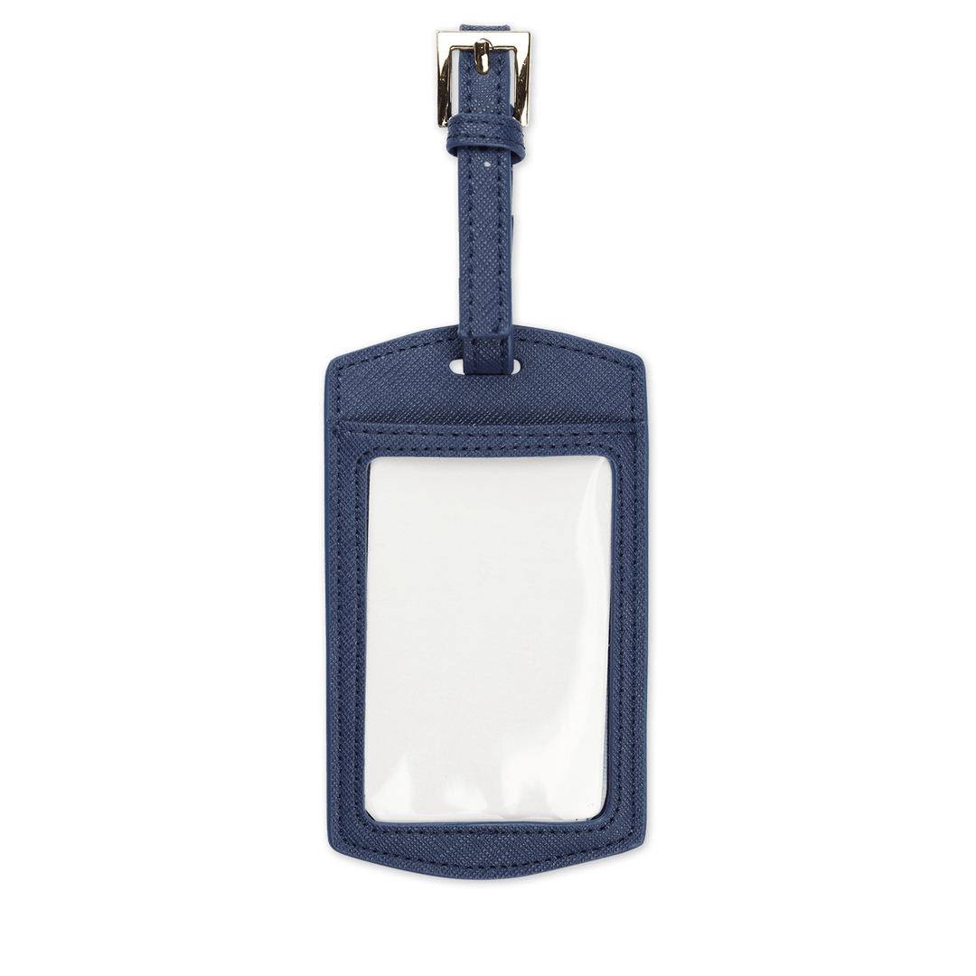 Navy - Saffiano Luggage Tag | Personalise | TheImprint Singapore