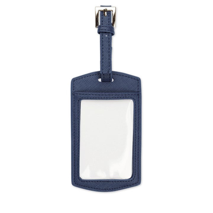 Navy - Saffiano Luggage Tag | Personalise | TheImprint Singapore