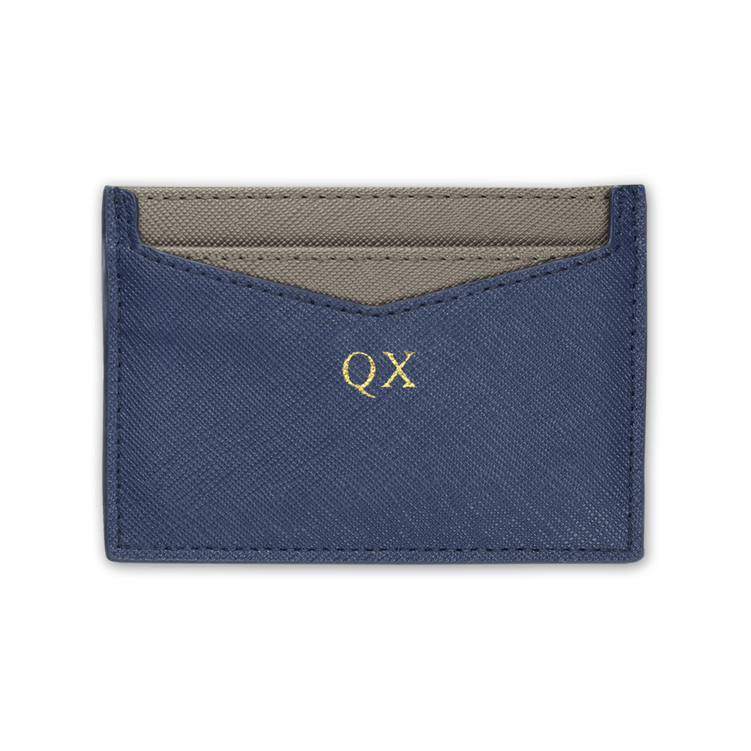 Navy - Saffiano Cardholder | Personalise | TheImprint Singapore