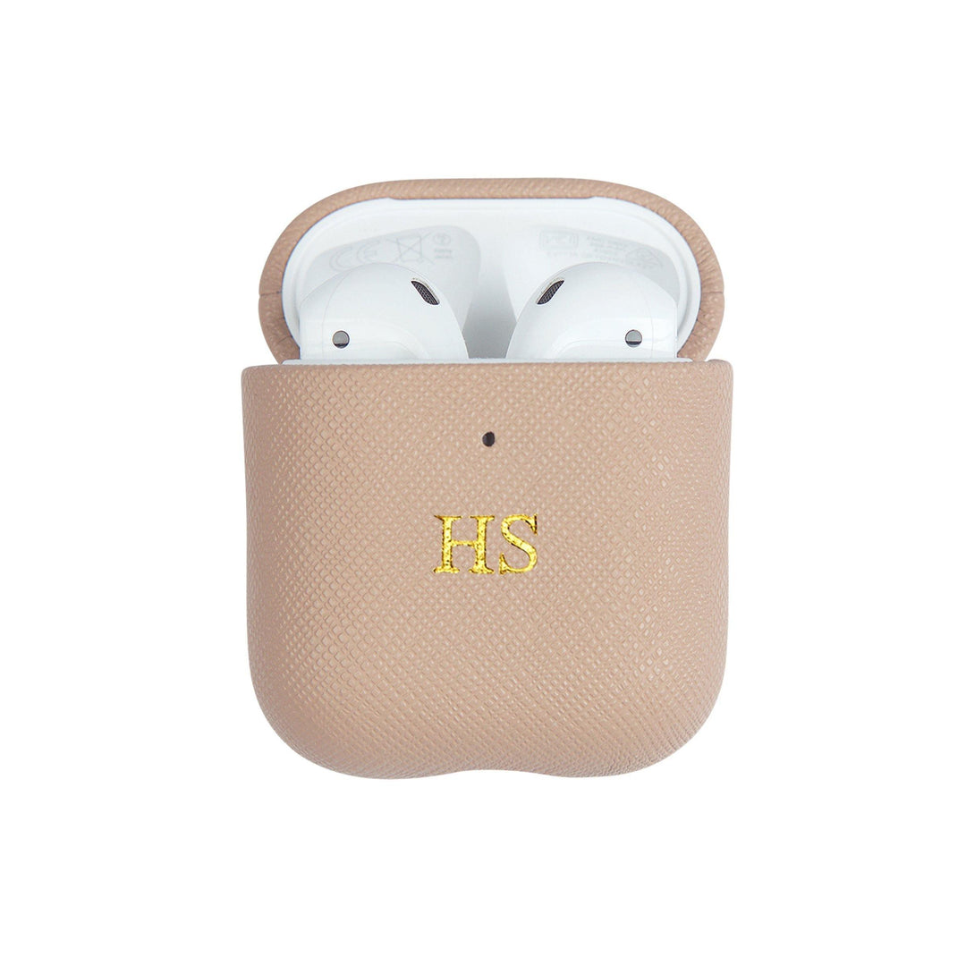 Nude - Saffiano AirPod Case Cover - THEIMPRINT