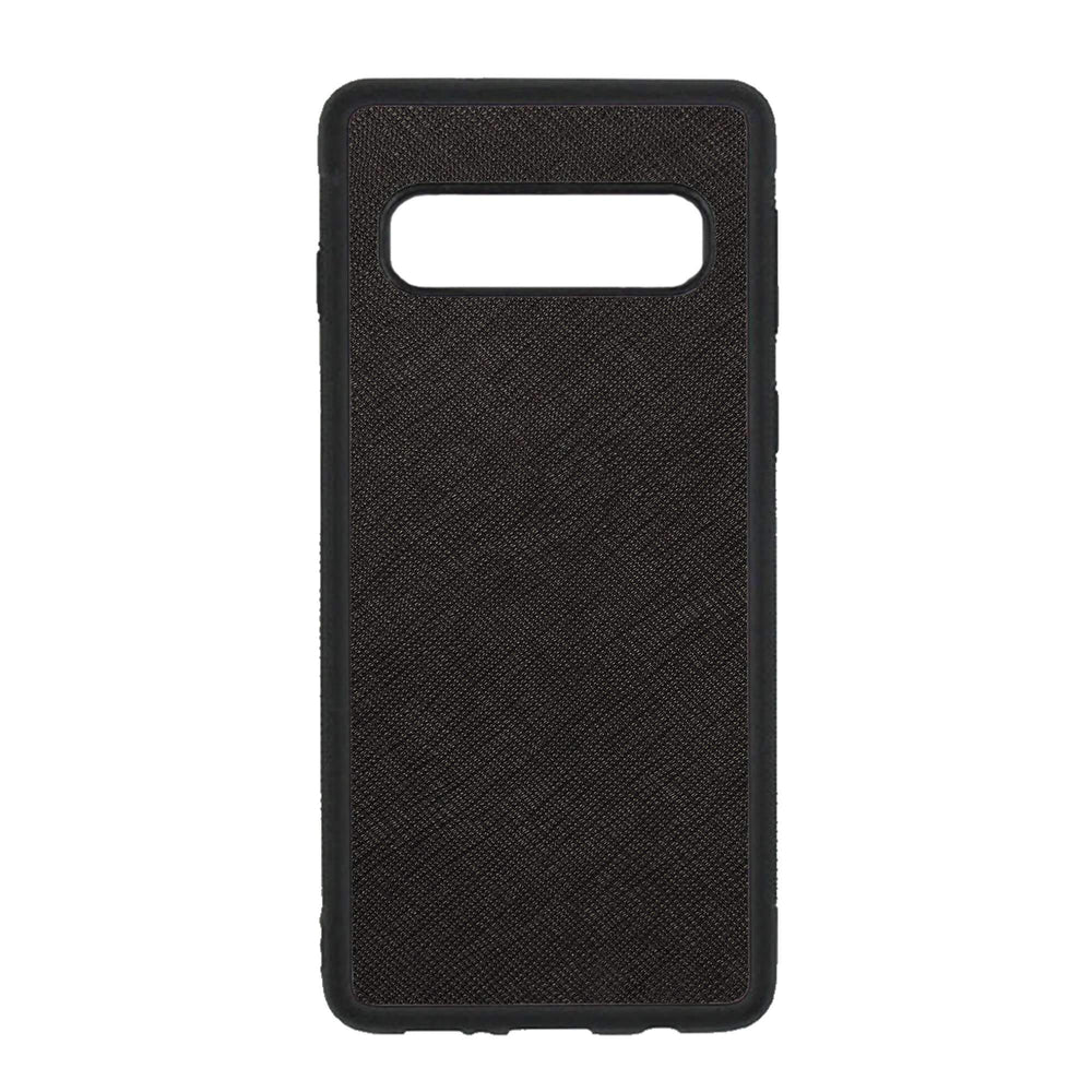 Black Samsung S10 Saffiano Phone Case | Personalise | TheImprint Singapore