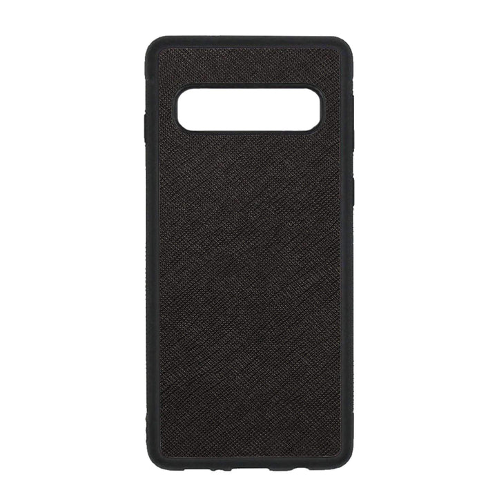 Black Samsung S10 Saffiano Phone Case | Personalise | TheImprint Singapore