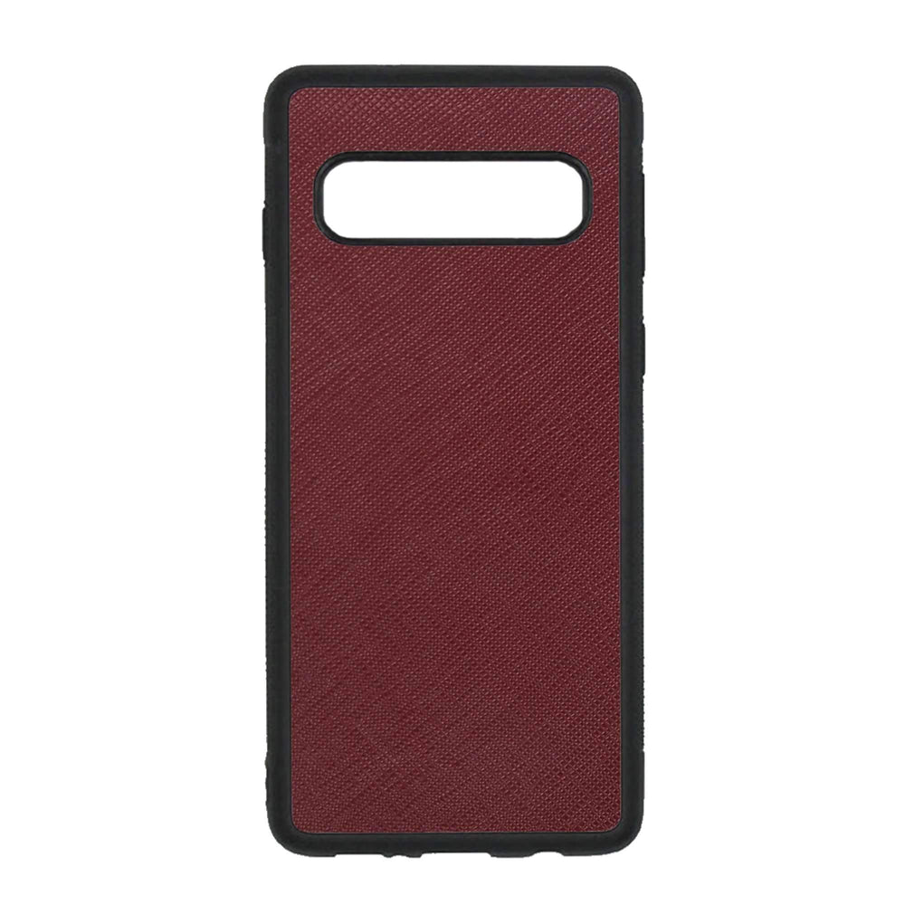 Burgundy - Samsung S10 Saffiano Phone Case | Personalise | TheImprint Singapore