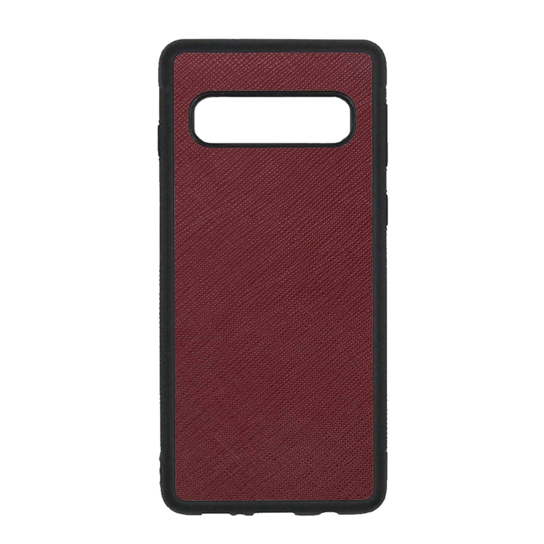 Burgundy - Samsung S10 Saffiano Phone Case | Personalise | TheImprint Singapore