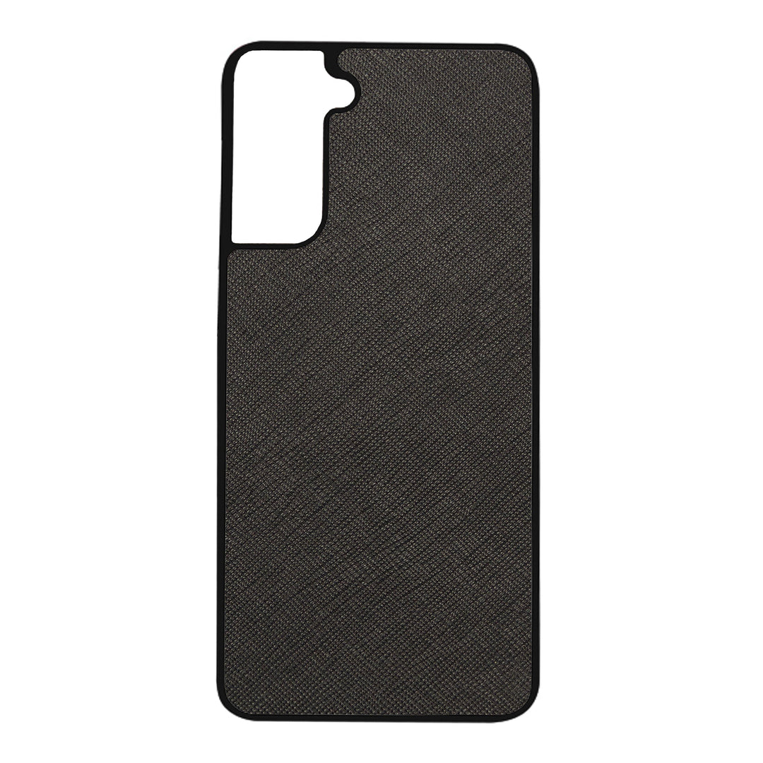 Black - Samsung S21 Saffiano Phone Case - THEIMPRINT
