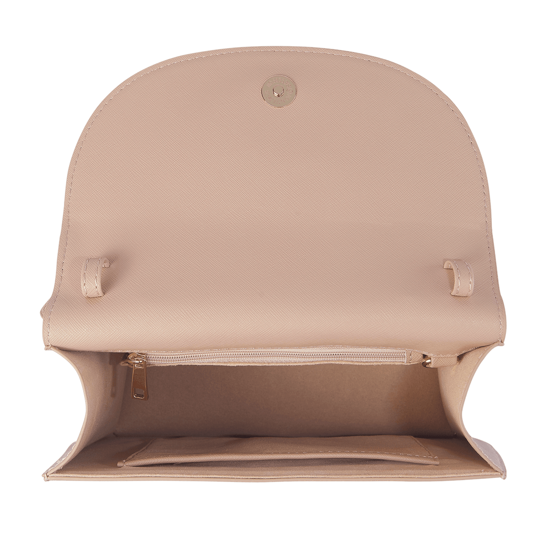 Nude - Saffiano Shoulder Bag - THEIMPRINT PTE LTD