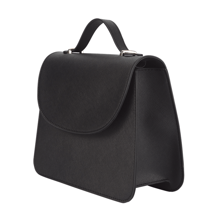 Black - Saffiano Shoulder Bag - THEIMPRINT PTE LTD