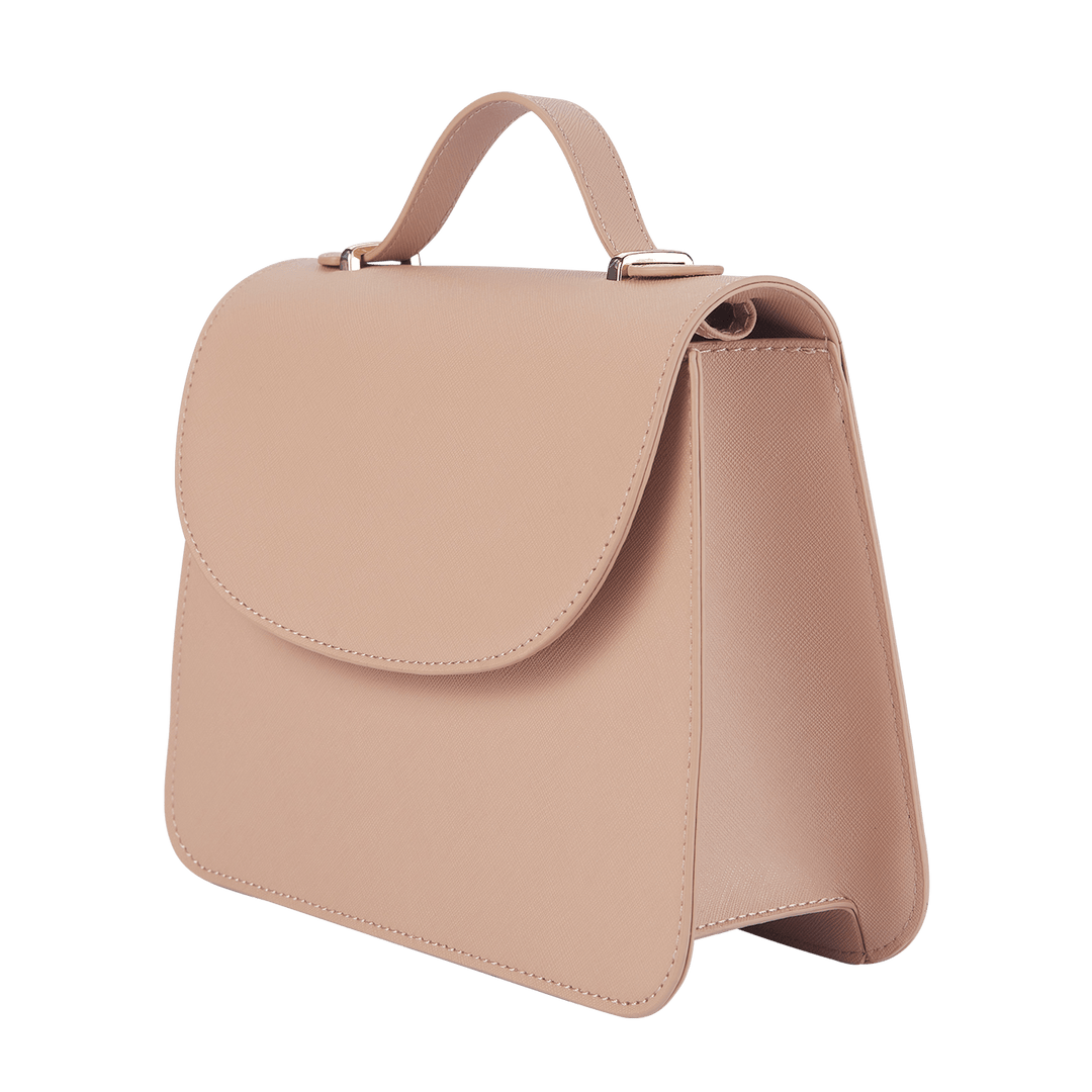 Nude - Saffiano Shoulder Bag - THEIMPRINT PTE LTD