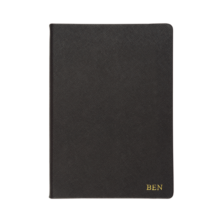 Black - A5 Saffiano Notebook - THEIMPRINT PTE LTD