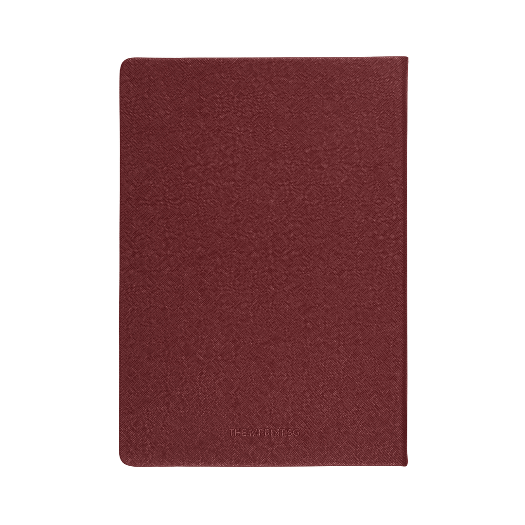 Burgundy - A5 Saffiano Notebook