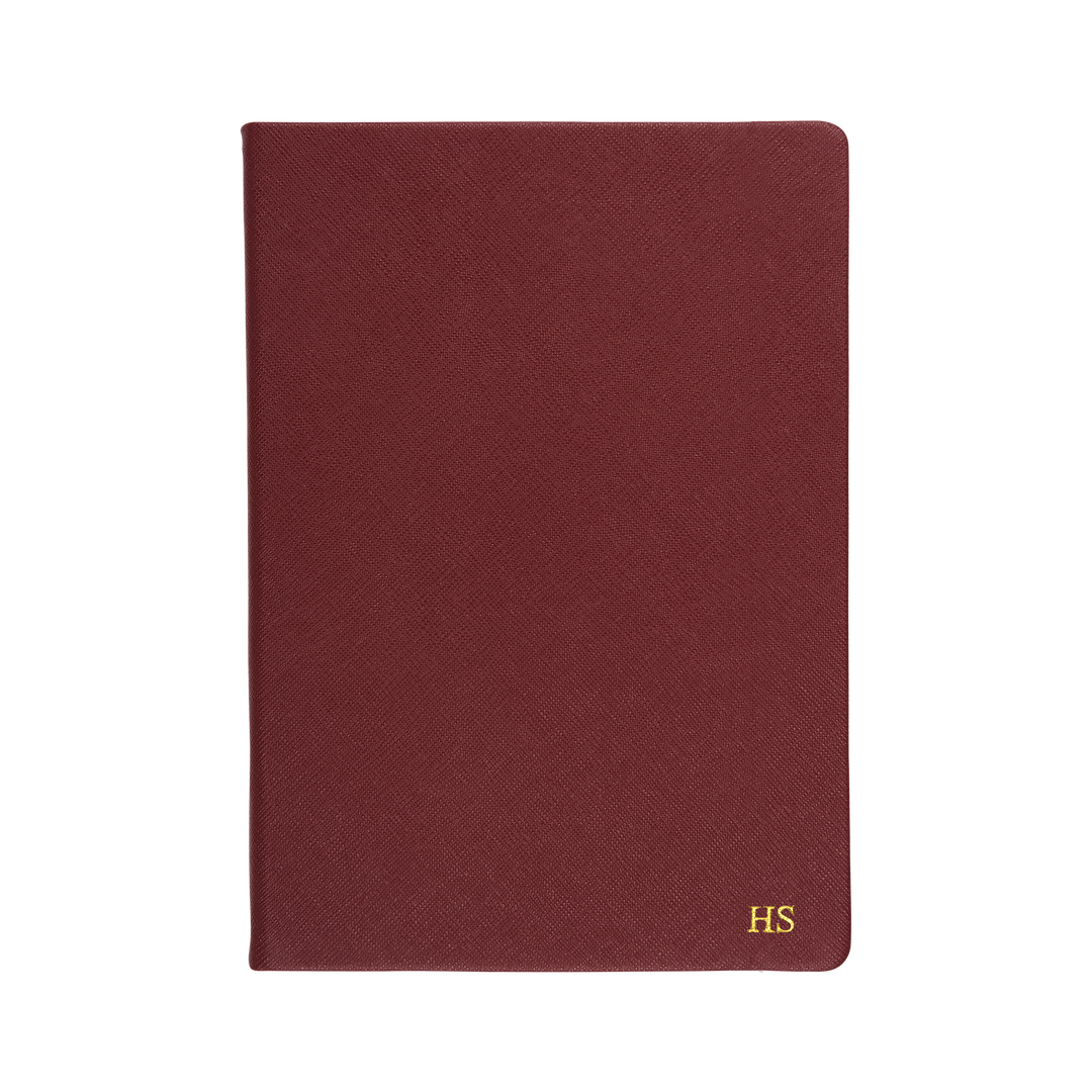 Burgundy - A5 Saffiano Notebook