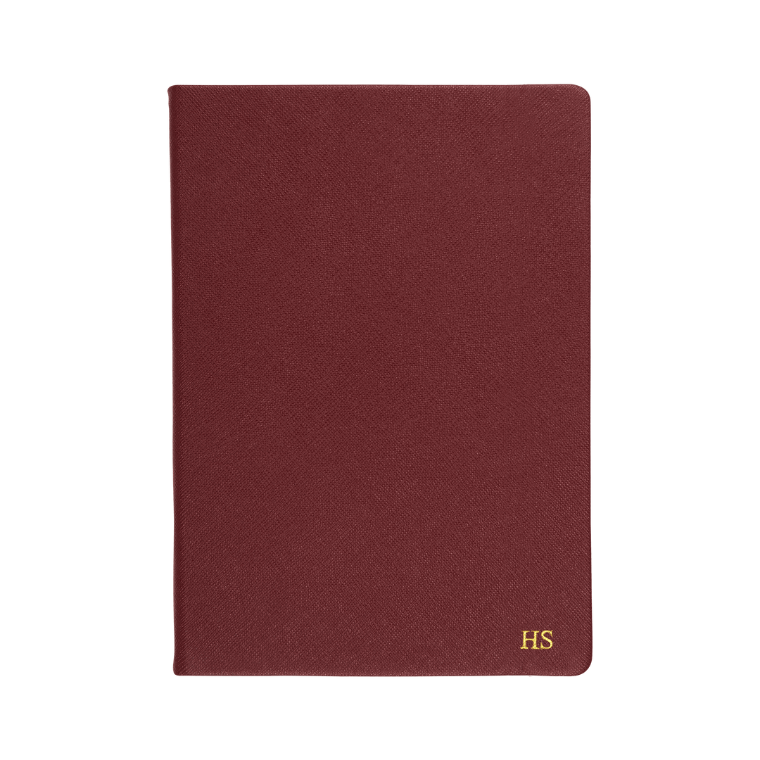 Burgundy - A5 Saffiano Notebook