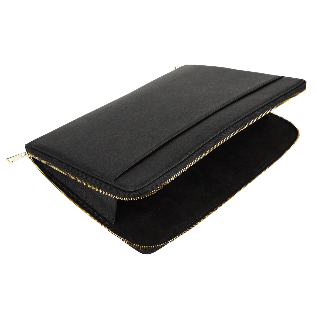 Black - Saffiano Laptop Sleeve | Personalise | TheImprint Singapore
