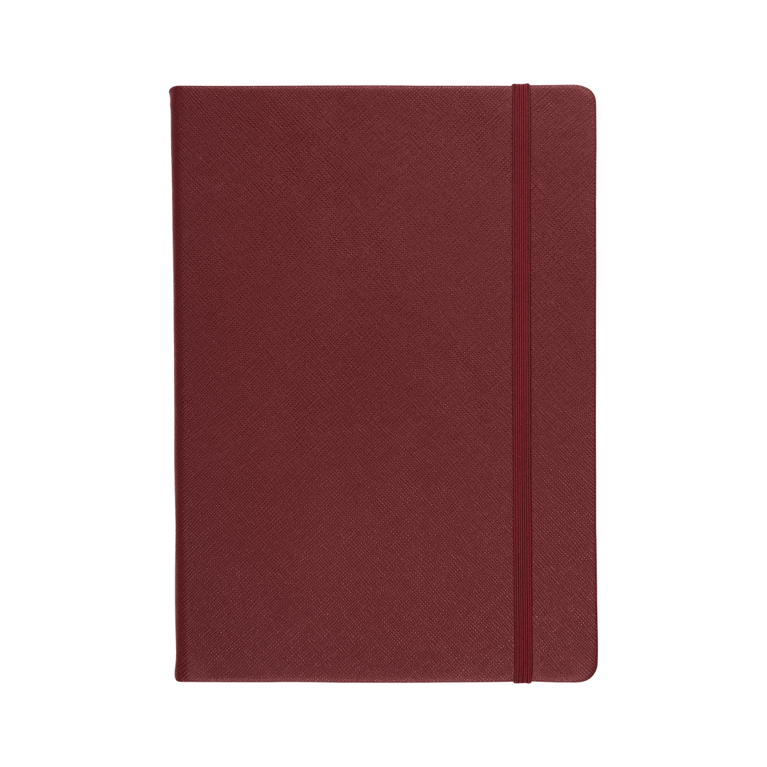 Burgundy - A5 Saffiano Notebook | Personalise | TheImprint Singapore