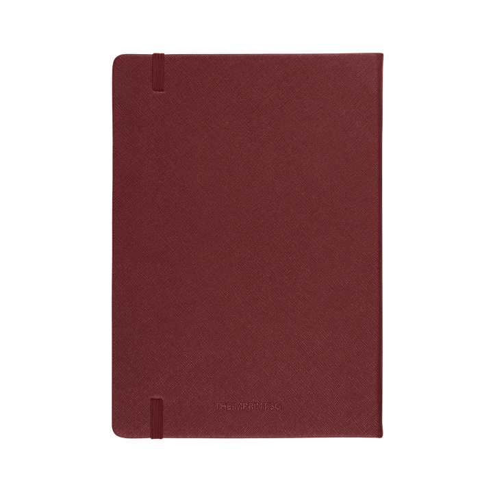 Burgundy - A5 Saffiano Notebook | Personalise | TheImprint Singapore