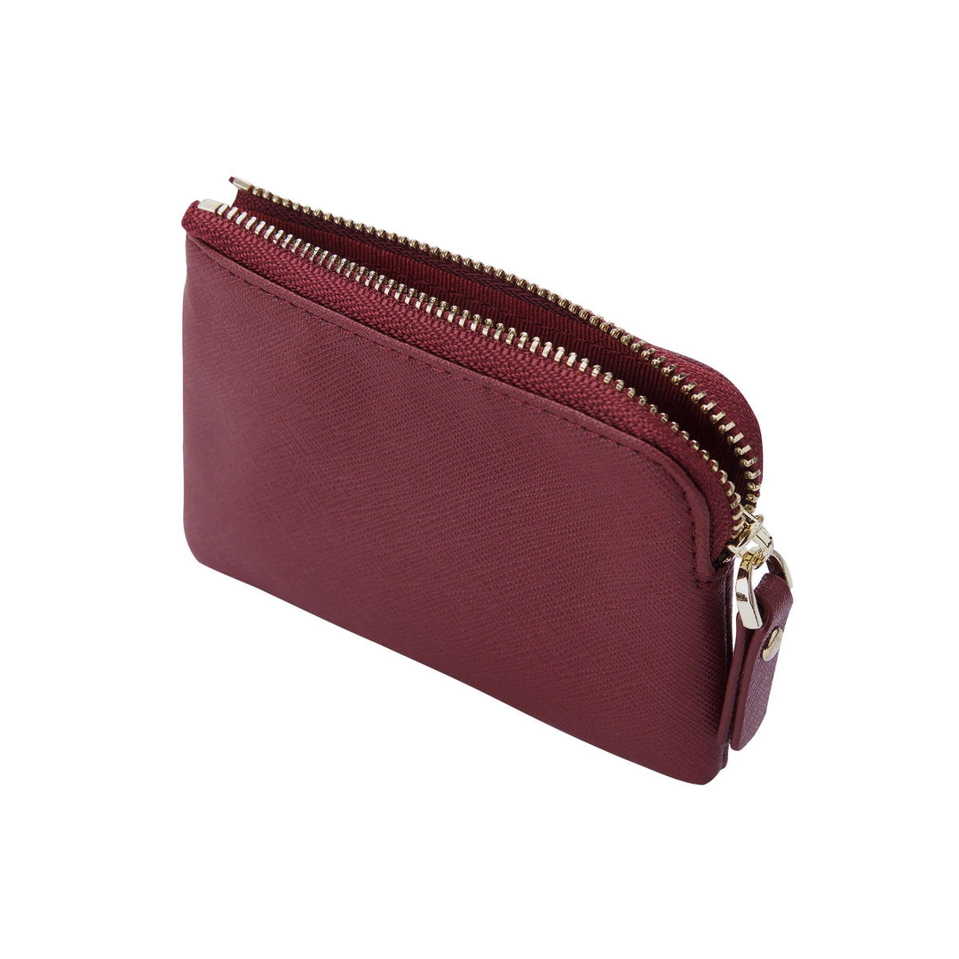 Burgundy - Saffiano Coin Pouch | Personalise | TheImprint Singapore