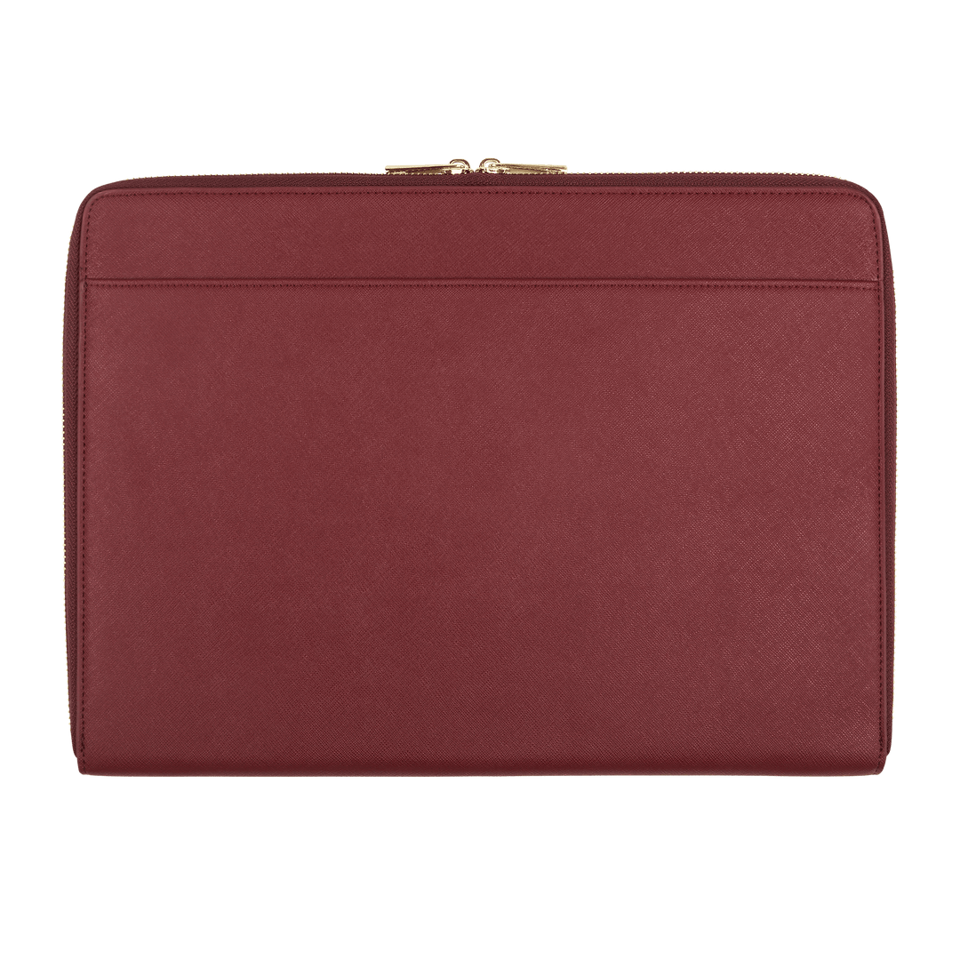 Burgundy - Saffiano Laptop Sleeve | Personalise | TheImprint Singapore