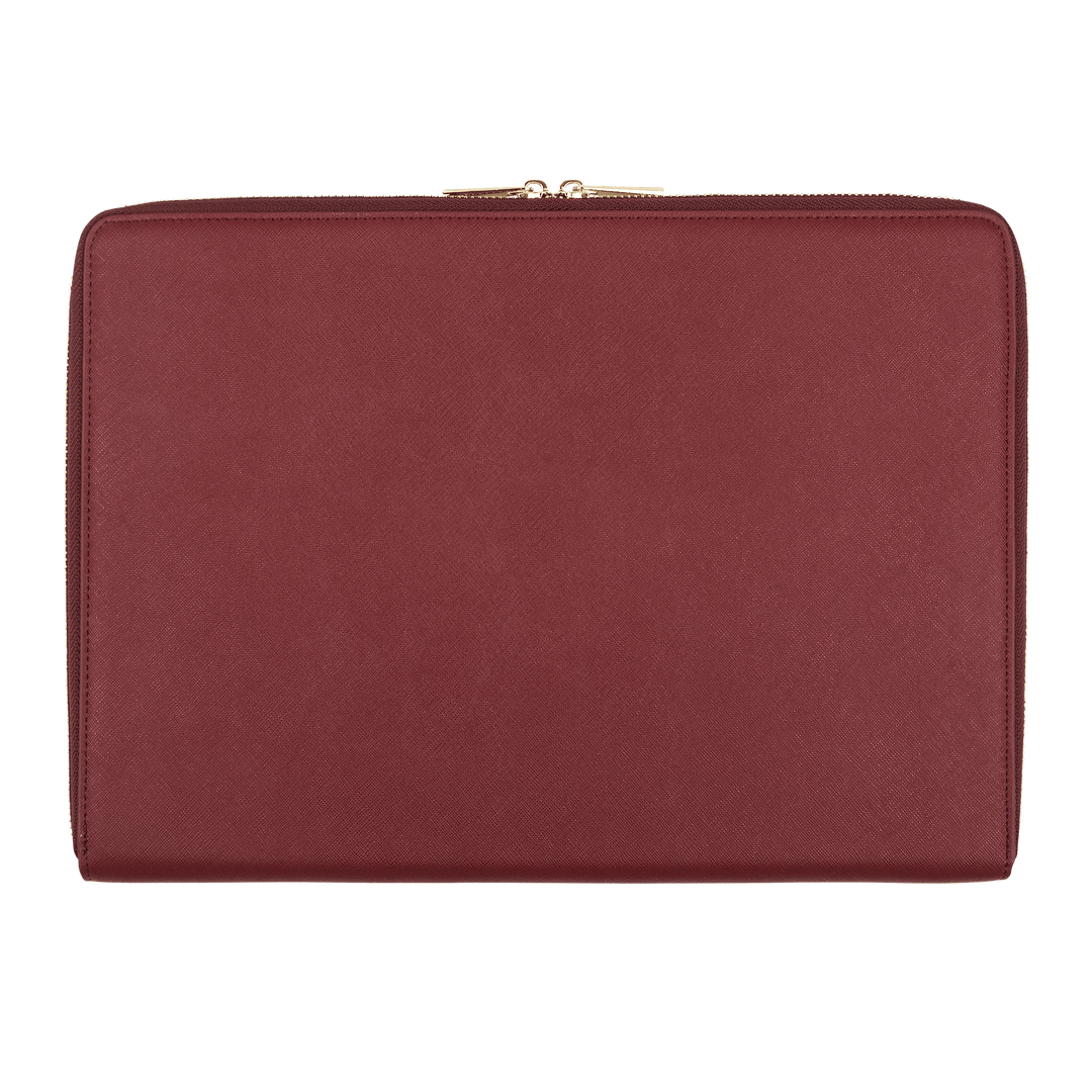 Burgundy - Saffiano Laptop Sleeve | Personalise | TheImprint Singapore