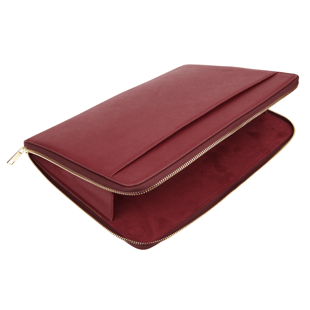 Burgundy - Saffiano Laptop Sleeve | Personalise | TheImprint Singapore