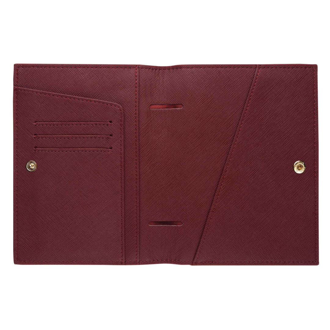 Burgundy - Saffiano Passport Cover | Personalise | TheImprint Singapore