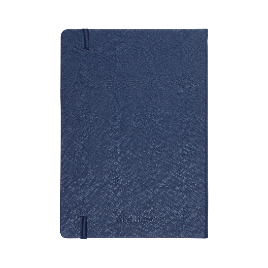 Navy - A5 Saffiano Notebook | Personalise | TheImprint Singapore