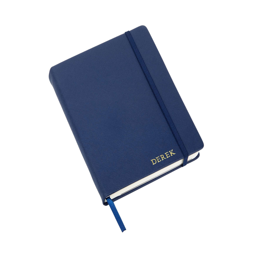 Navy - A5 Saffiano Notebook | Personalise | TheImprint Singapore