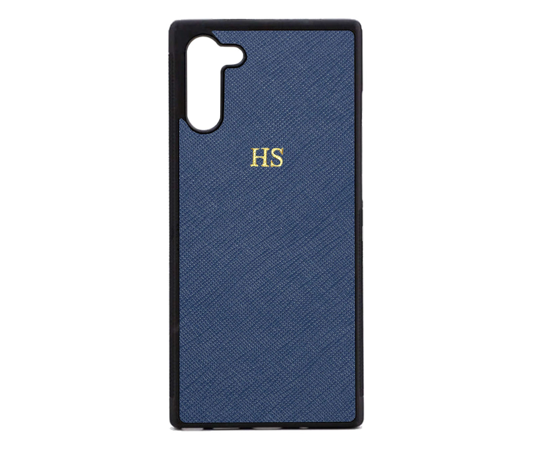 Navy Samsung Note 10 Saffiano Phone Case | Personalise | TheImprint Singapore