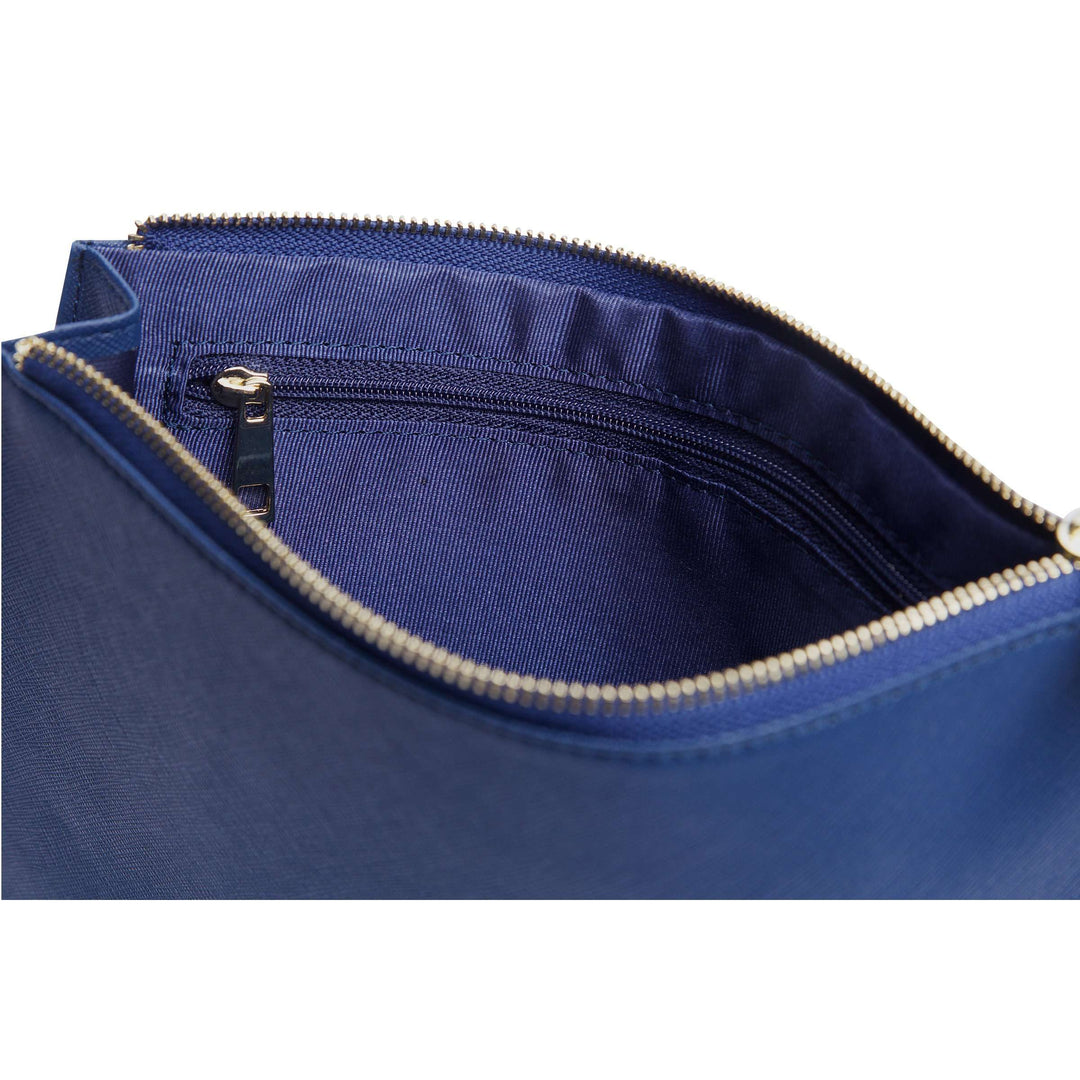 Navy - Small Saffiano Pouch | Personalise | TheImprint Singapore