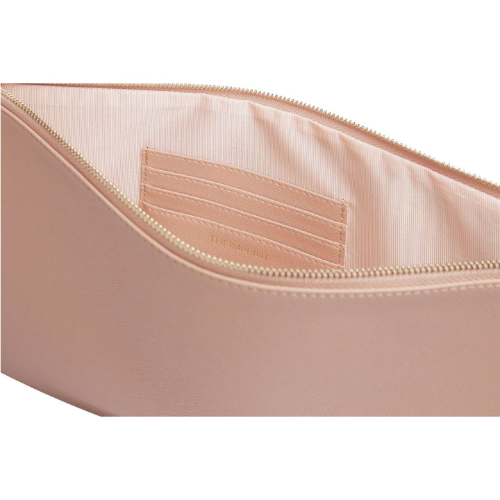 Nude - Large Saffiano Pouch | Personalise | TheImprint Singapore