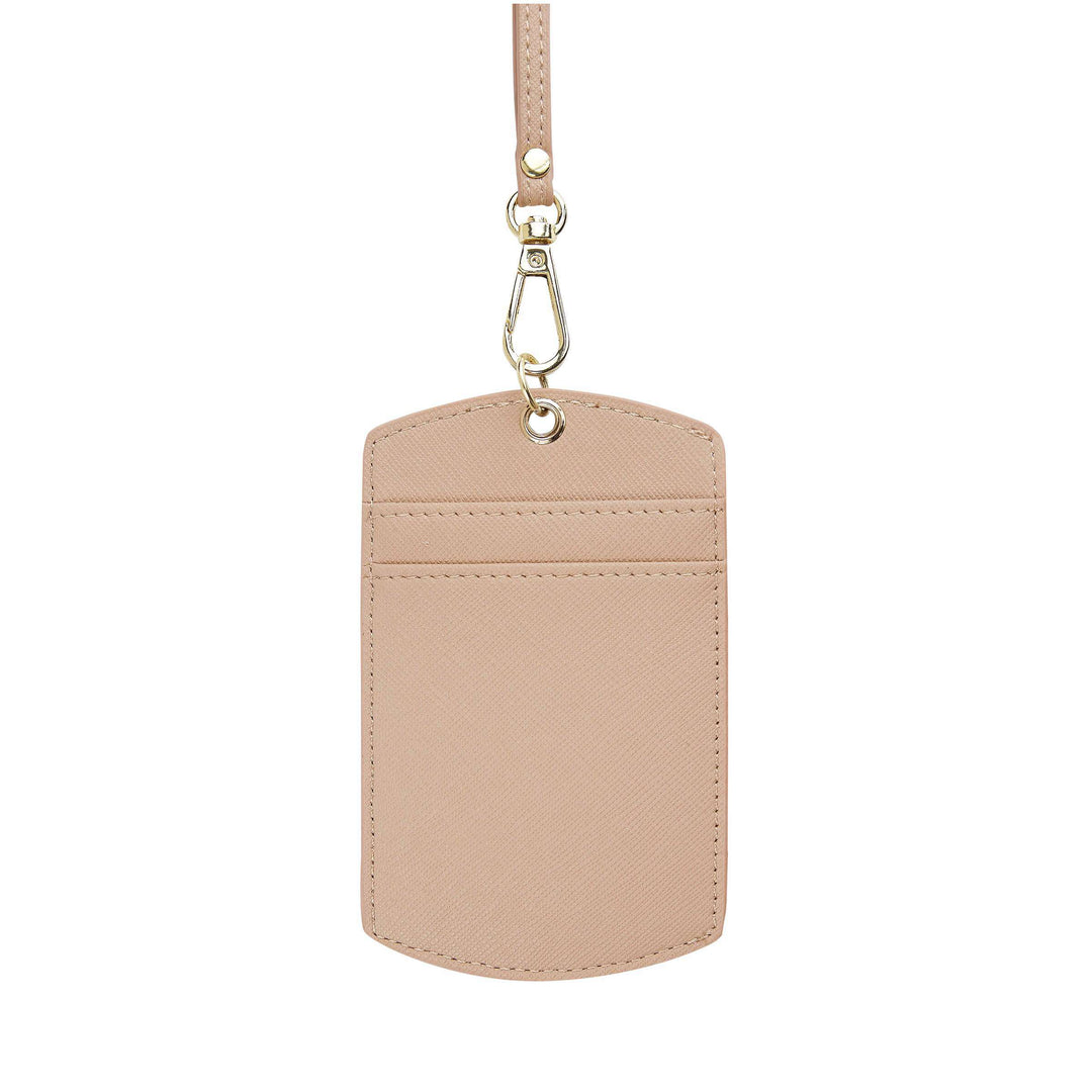 Nude - Saffiano ID Cardholder Lanyard | Personalise | TheImprint Singapore