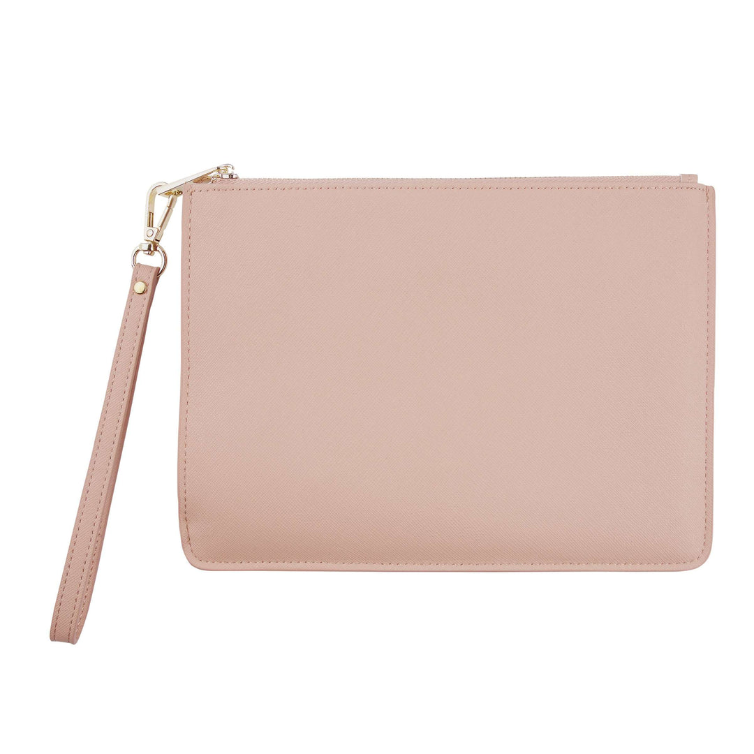 Nude - Small Saffiano Pouch | Personalise | TheImprint Singapore